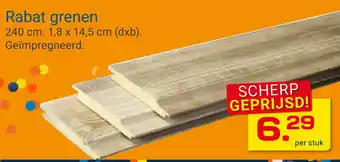 Kluswijs Rabat grenen 240*1.8*14.5cm aanbieding