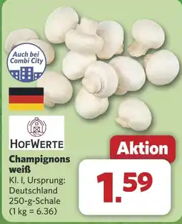 Combi Champignons weiß aanbieding