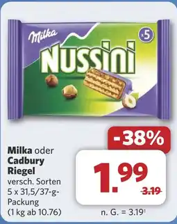 Combi Milka oder Cadbury Riegel aanbieding