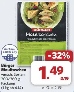 Combi Bürger Maultaschen aanbieding