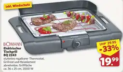 Combi BOMANN Elektrischer Tischgrill BQ 2243 aanbieding