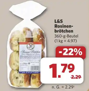 Combi L&S Rosinen- brötchen aanbieding