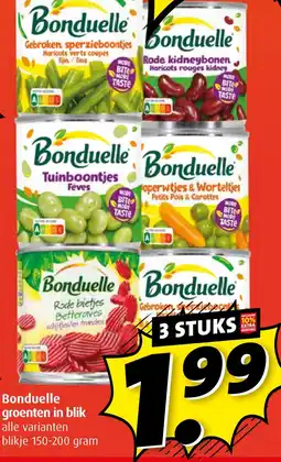 Boni Bonduelle groenten in blik aanbieding