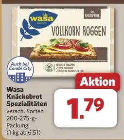 Combi Wasa Knäckebrot Spezialitäten aanbieding