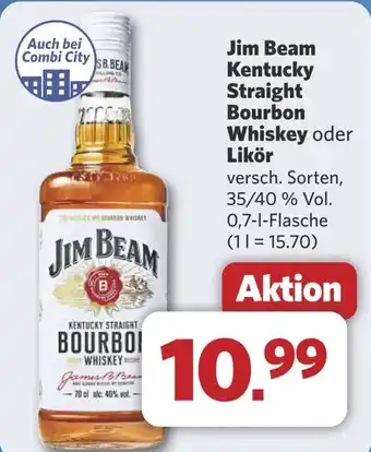 Combi Jim Beam Kentucky Straight Bourbon Whiskey oder Likör aanbieding