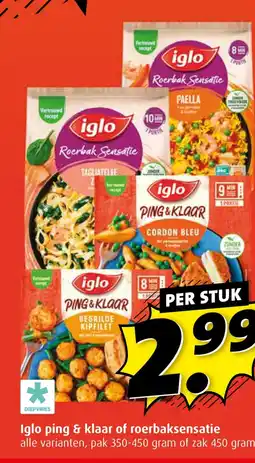 Boni Iglo ping & klaar of roerbaksensatie aanbieding