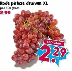 Boon`s Markt Rode pitloze druiven XL aanbieding