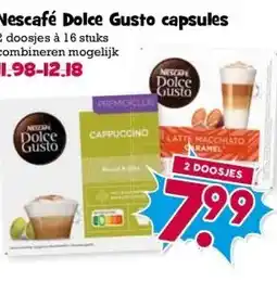 Boon`s Markt Nescafé Dolce Gusto capsules aanbieding