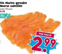 Boon`s Markt Vis Marine gerookte Noorse zalmfilet aanbieding