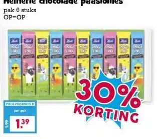 Boon`s Markt Heinerle chocolade paaslollies aanbieding