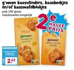 Boon`s Markt g'woon kaasvlinders, kaaskoekjes en/of kaaswafelblokjes aanbieding