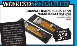 Boon`s Markt GEROOKTE HARINGKONING EN/OF MAKREELFILET NATUREL aanbieding