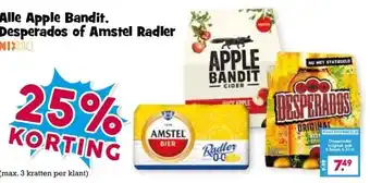 Boon`s Markt Alle Apple Bandit. Desperados of Amstel Radler aanbieding