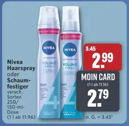 Combi Nivea Haarspray oder Schaum- festiger aanbieding