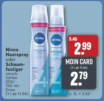 Combi Nivea Haarspray oder Schaum- festiger aanbieding