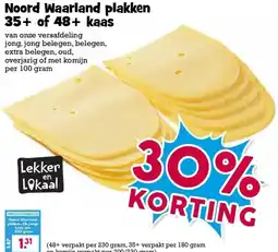 Boon`s Markt Noord Waarland plakken 35+ of 48+ kaas aanbieding