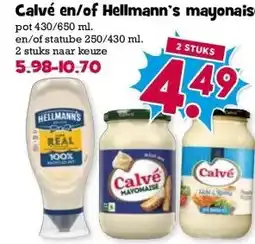 Boon`s Markt Calvé en/of Hellmann's mayonaise aanbieding