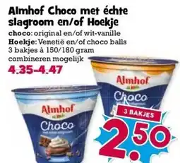 Boon`s Markt Almhof Choco met échte slagroom en/of Hoekje aanbieding