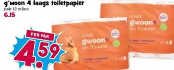 Boon`s Markt g'woon 4 laags toiletpapier aanbieding