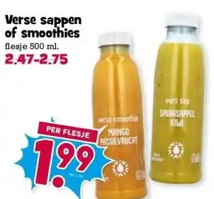 Boon`s Markt Verse sappen of smoothies aanbieding