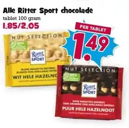 Boon`s Markt Alle Ritter Sport chocolade aanbieding