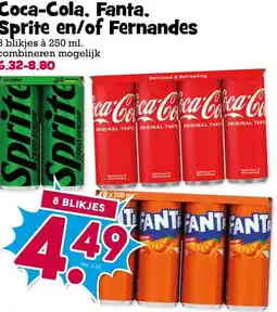 Boon`s Markt Coca-Cola, Fanta, Sprite en/of Fernandes aanbieding