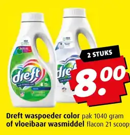 Boni Dreft waspoeder color of vloeibaar wasmiddel aanbieding