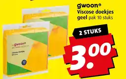 Boni gwoon Viscose doekjes geel aanbieding