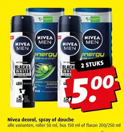 Boni Nivea deorol, spray of douche aanbieding