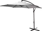 Bol.com Pro Garden Zweefparasol Banana 300 Cm Aluminium Lichtgrijs aanbieding