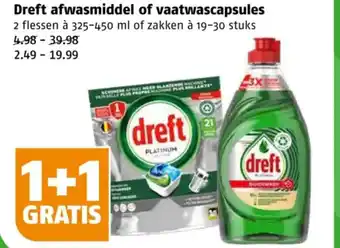 Poiesz Dreft afwasmiddel of vaatwascapsules aanbieding