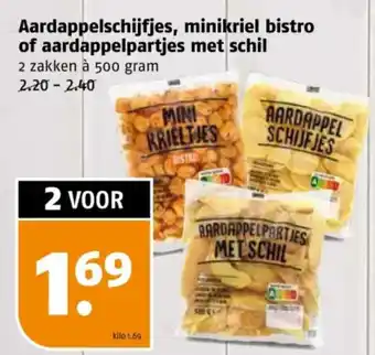 Poiesz Aardappelschijfjes, minikriel bistro of aardappelpartjes met schil aanbieding