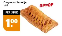 Poiesz Curryworst broodje aanbieding