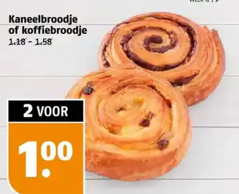 Poiesz Kaneelbroodje of koffiebroodje aanbieding