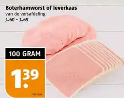 Poiesz Boterhamworst of leverkaas aanbieding