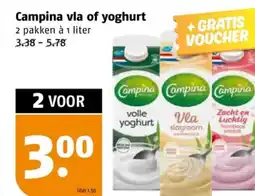 Poiesz Campina vla of yoghurt aanbieding