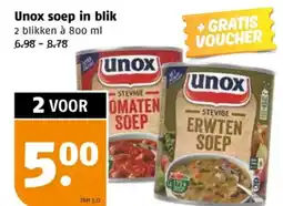 Poiesz Unox soep in blik aanbieding