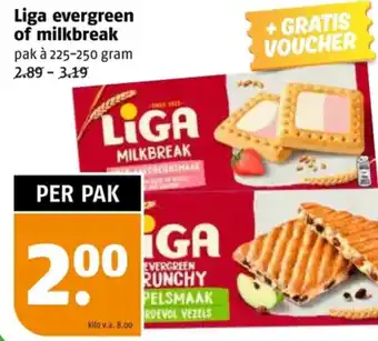 Poiesz Liga evergreen of milkbreak aanbieding