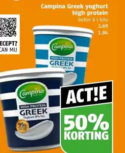 Poiesz Campina Greek yoghurt high protein aanbieding