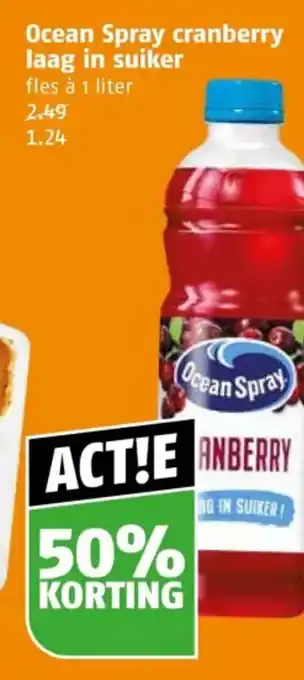 Poiesz Ocean Spray cranberry laag in suiker aanbieding