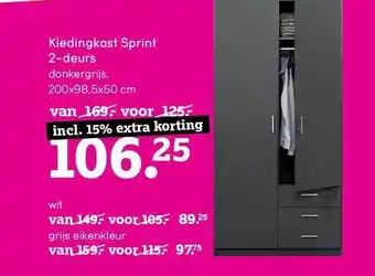 Leen Bakker Kiedingkast Sprint aanbieding