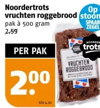 Poiesz Noordertrots vruchten roggebrood aanbieding