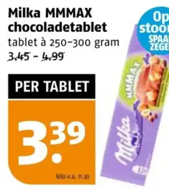 Poiesz Milka MMMAX chocoladetablet aanbieding