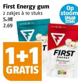 Poiesz First Energy gum aanbieding