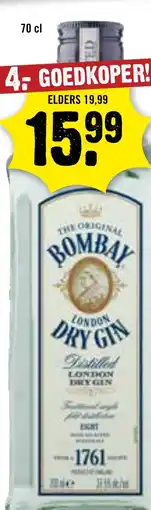 Dirck 3 BOMBAY DRY GIN aanbieding