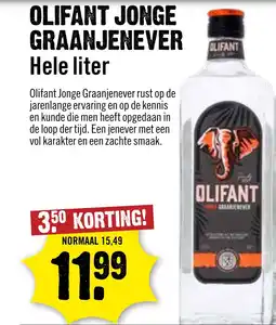 Dirck 3 Olifant jonge graanjenever aanbieding