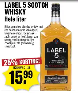 Dirck 3 LABEL 5 SCOTCH WHISKY aanbieding