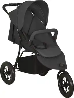 Bol.com vidaXL Kinderwagen staal antracietkleurig aanbieding