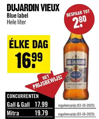 Dirck 3 DUJARDIN VIEUX Blue label aanbieding