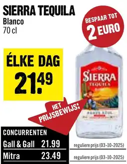 Dirck 3 Sierra tequila Blanco aanbieding